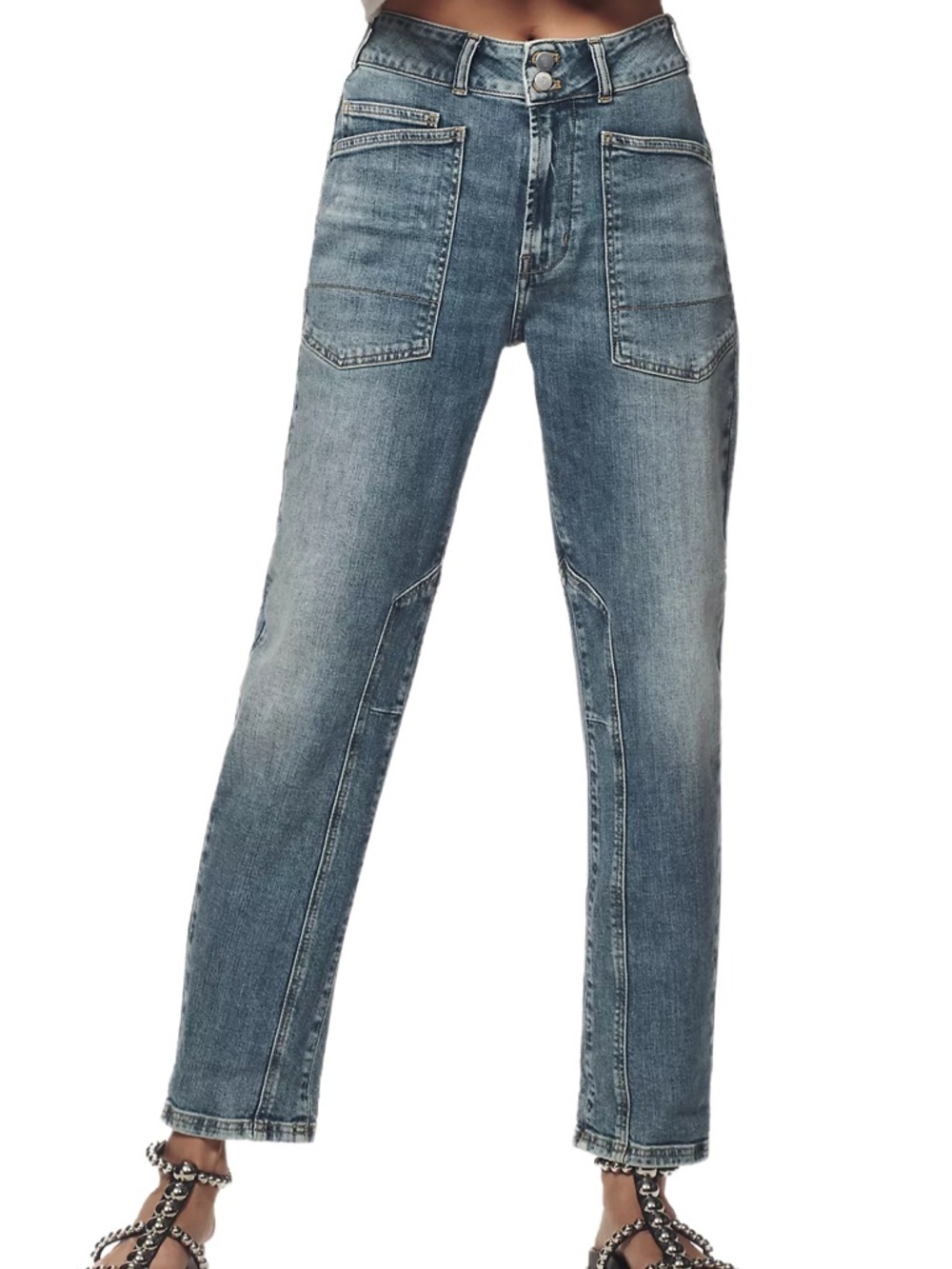 Anthropologie Pilcro Wanderer Mid rise Relaxed Jeans in Light Wash Size 26